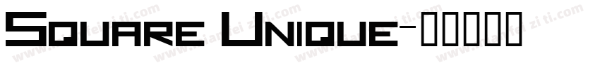 Square Unique字体转换